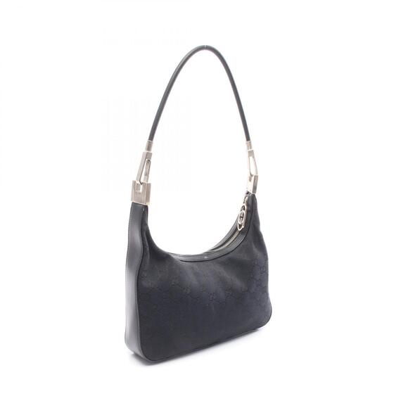 Gucci Handbags - Gucci Leather Canvas Black Bag Shoulder